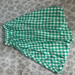 A New Day green and white plaid long skirt